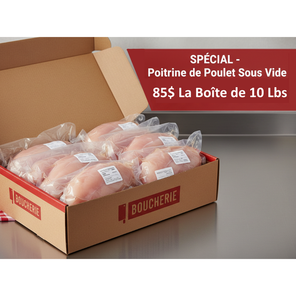 Poitrines désossées ~ Boîte 10 lbs