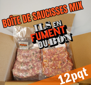 Saucisses Mix IFB ~ Boîte 12  pqt